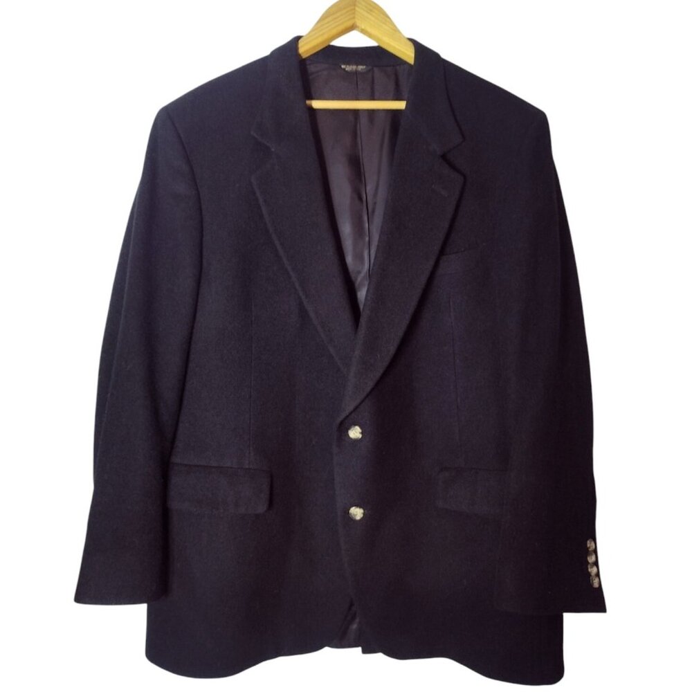 Parisian Bill Blass Camel Hair Blazer Sport Coat Size 52 Vtg Union Made Business